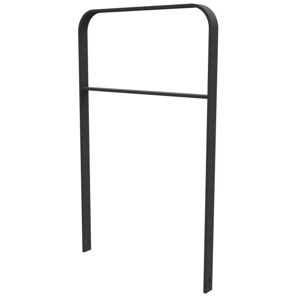 Lean-on hoop made of flat steel | 50 x 12 mm | in bent design | with cross bar | total width: 750 mm | hot-dip galvanized and coated DB 703